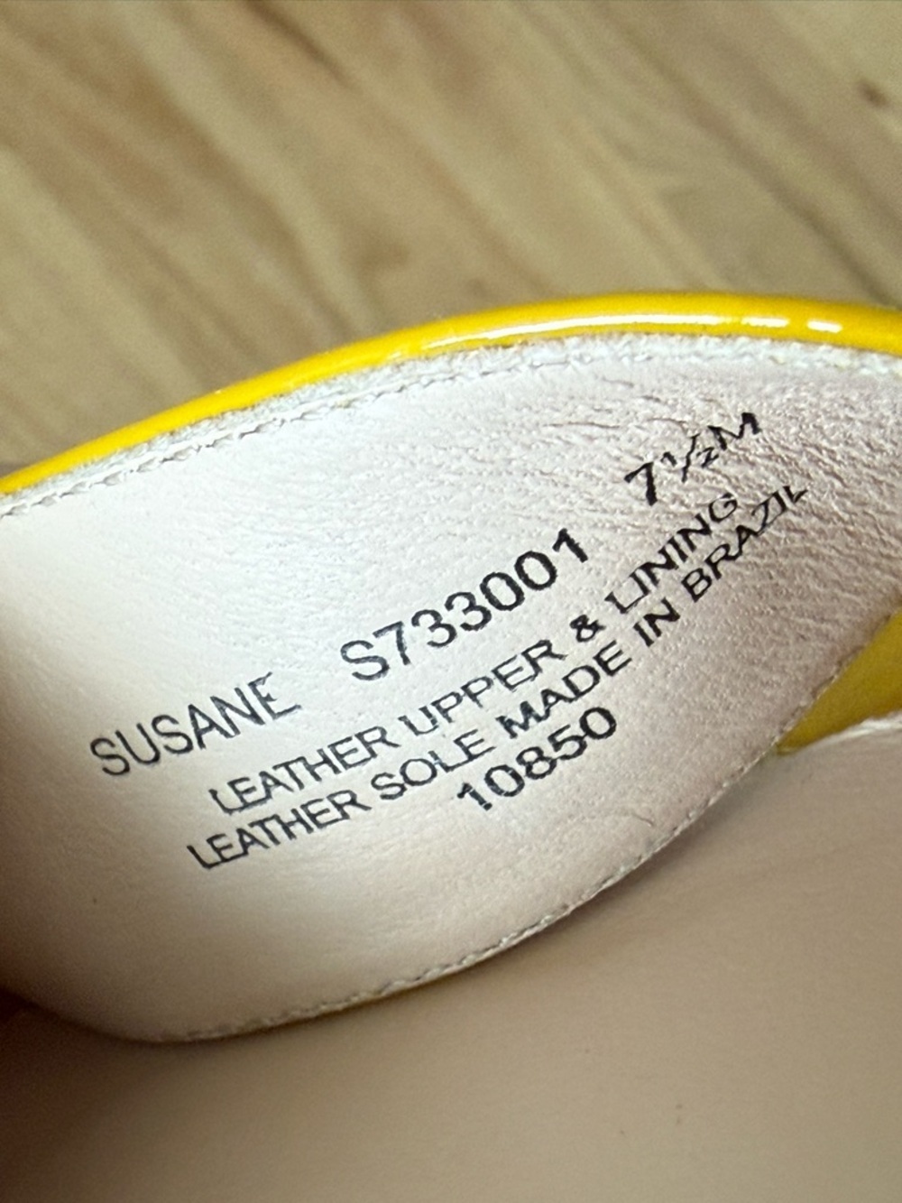 Kate Spade Leather Susane Golden Yellow Heel Strappy Sandals Women’s 7.5 - Picture 6 of 14